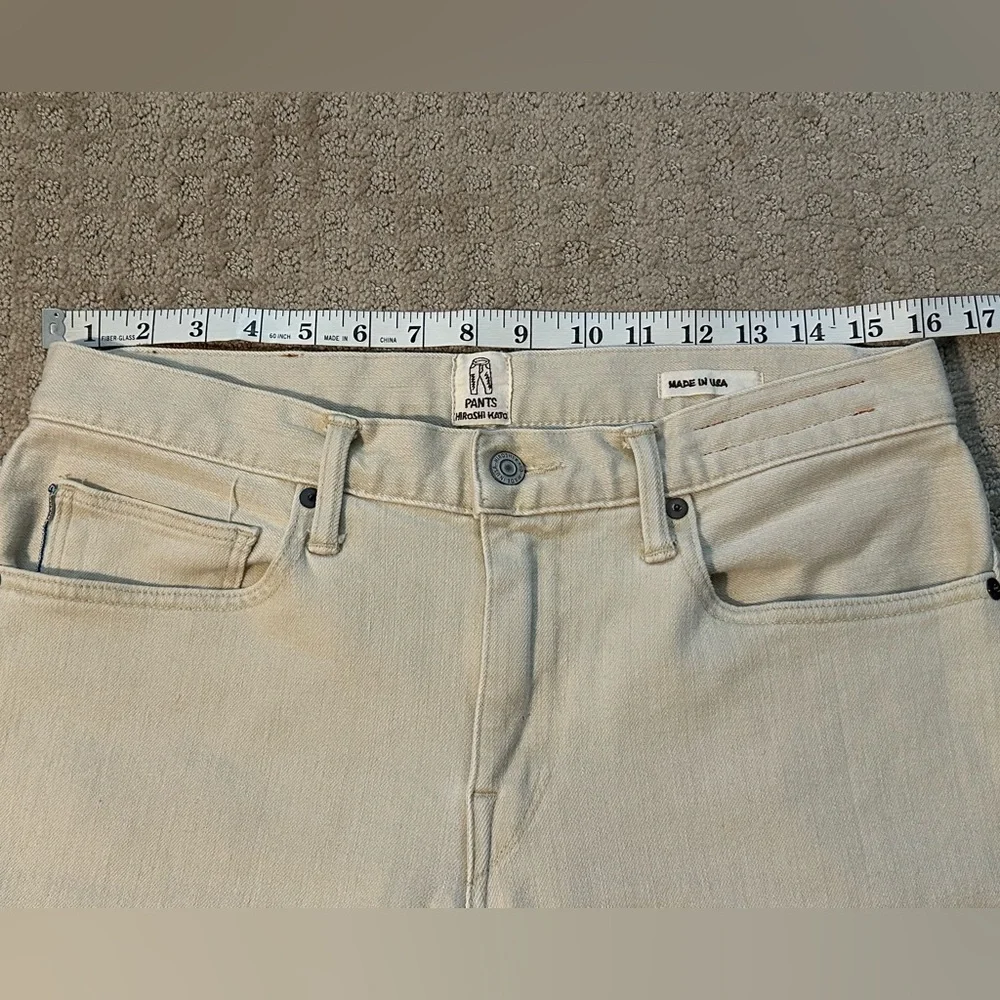 NEW Hiroshi Kato Pen Slim Stretch Selvedge 10.5oz Chuck Wash Denim Jeans size 31